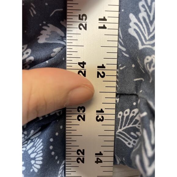 JACHS Girlfriend Shorts Womens XL Navy Blue Floral Print Stretch Zip Fly Pockets - Picture 5 of 10